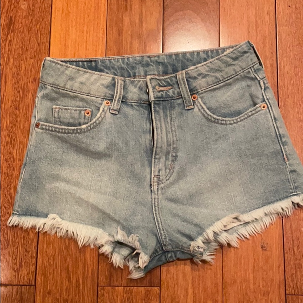 H&M Frayed Denim Shorts